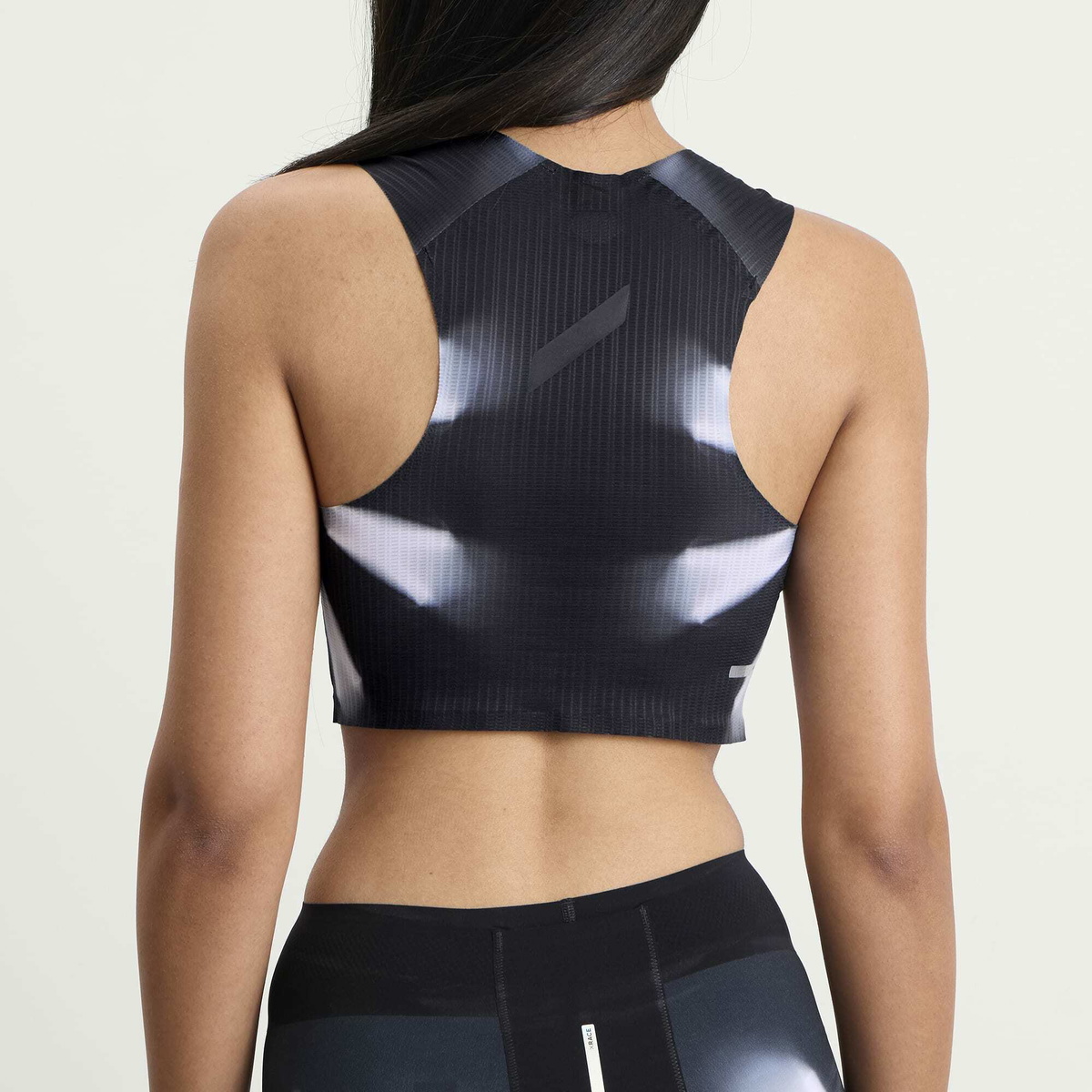 SOAR Women's Crop Vest in Black/White Kaleidoscope