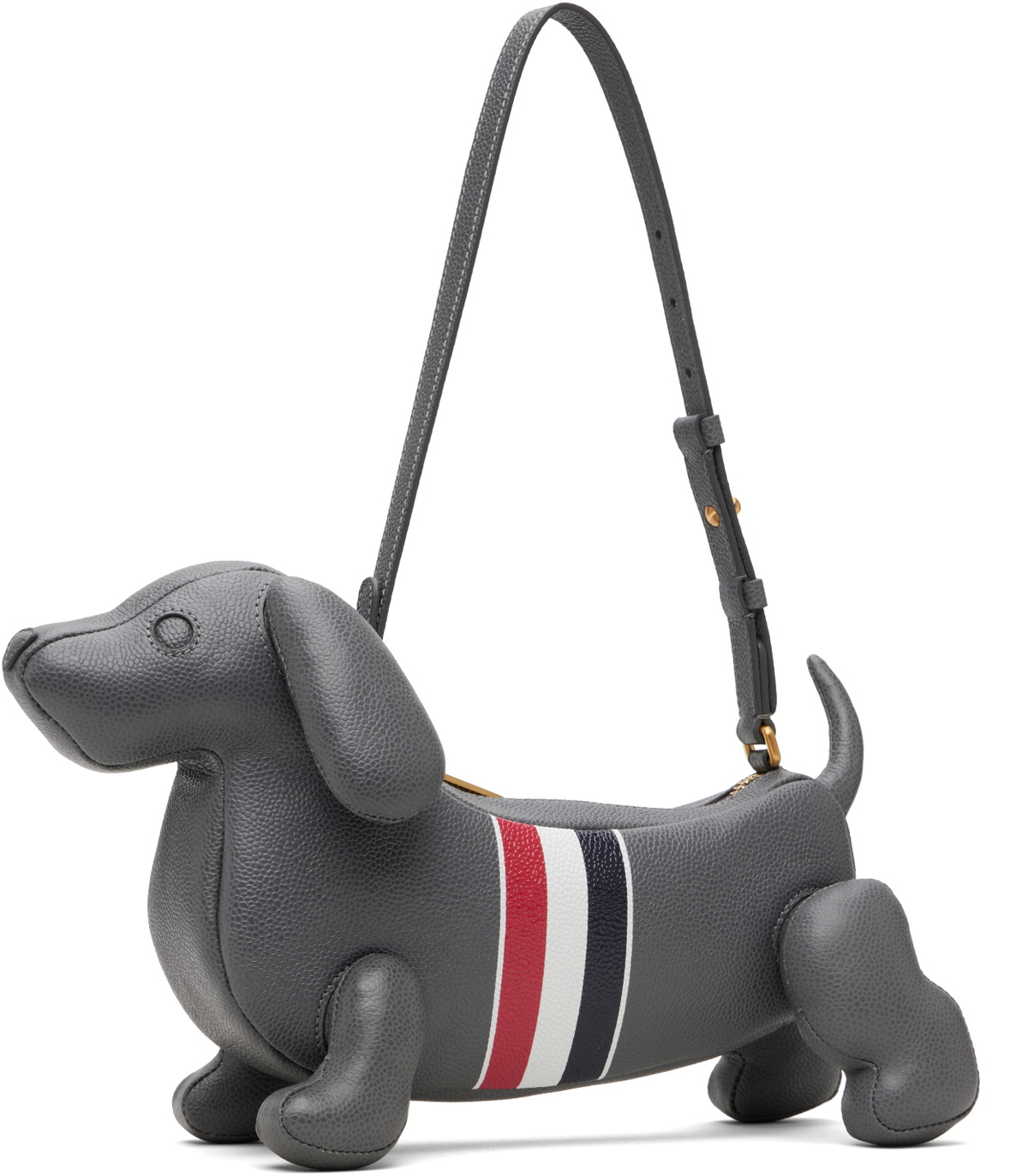 Thom Browne Gray RWB Stripe Baby Hector Bag