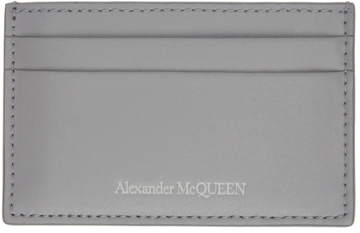 Photo: Alexander McQueen Grey Logo Card Holder