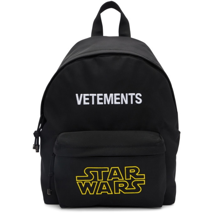 VETEMENTS Black STAR WARS Edition Logo Backpack Vetements