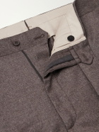 Stòffa - Straight-Leg Wool and Cashmere-Blend Flannel Trousers - Brown