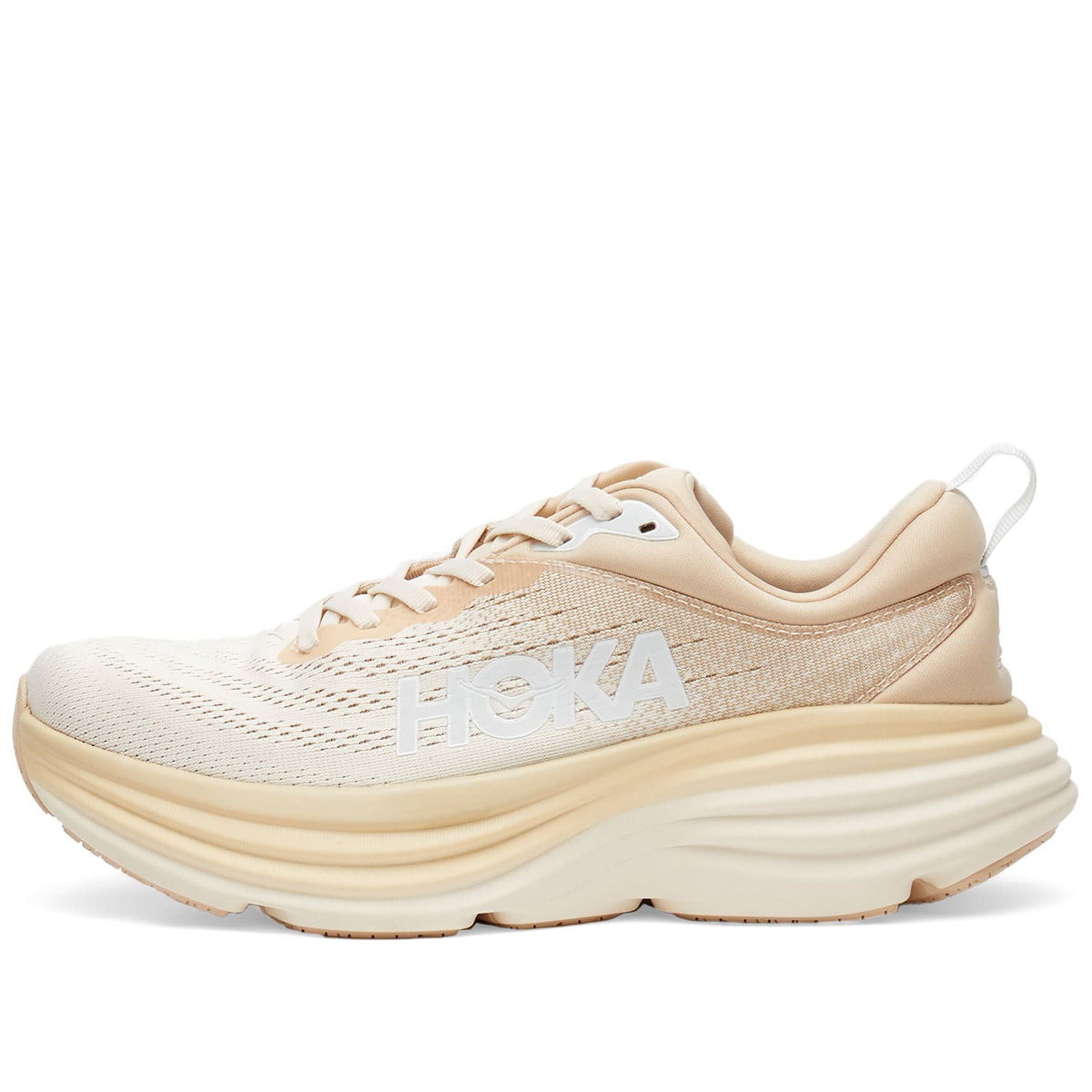 Hoka One One Women's W Bondi 8 Sneakers in Shifting Sand/Eggnog Hoka ...