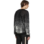 Isabel Benenato Black and White Gradient Sweater