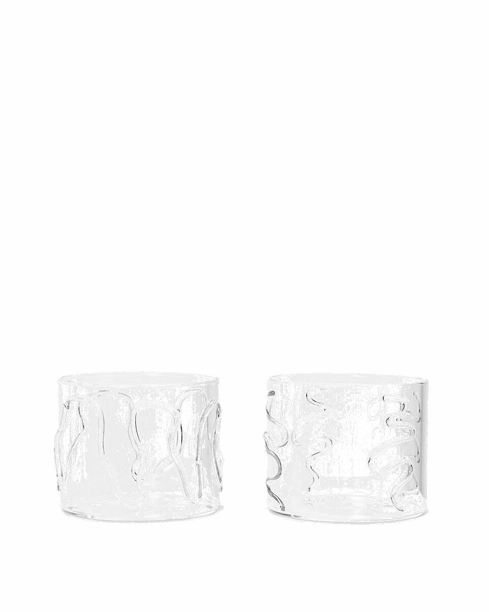 Photo: Ferm Living Doodle Glasses   Set Of 2 White - Mens - Tableware
