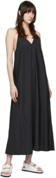 Juun.J Black Nylon Maxi Dress