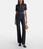 Self-Portrait Belted denim jumpsuit