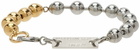 IN GOLD WE TRUST PARIS Silver Bold Ball Chain Bracelet