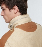 Tod's - Coated leather-trimmed cotton jacket