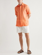 120% - Linen-Gauze Shirt - Orange