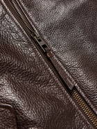 LOEWE - Textured-Leather Jacket - Brown