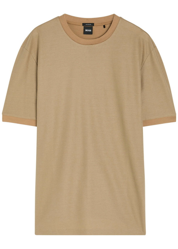 Photo: Boss Waffle Cotton T-shirt Brown