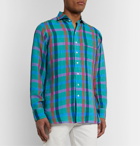 Drake's - Checked Linen Shirt - Multi