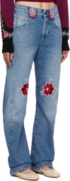 Molly Goddard Blue Cora Jeans