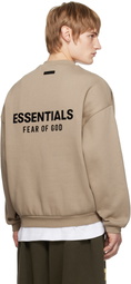 Fear of God ESSENTIALS Beige Fleece Crewneck Sweatshirt