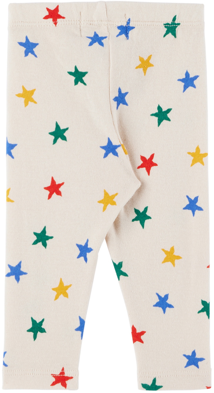 Bobo Choses Baby White Stars Leggings