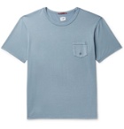 C.P. Company - Logo-Embroidered Mako Cotton-Jersey T-Shirt - Blue