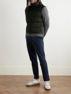James Perse - Colour-Block Panelled Wool and Cashmere-Blend and Quilted Shell Down Jacket - Black