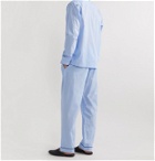 Sleepy Jones - Henry Piped Cotton-Poplin Pyjama Set - Blue
