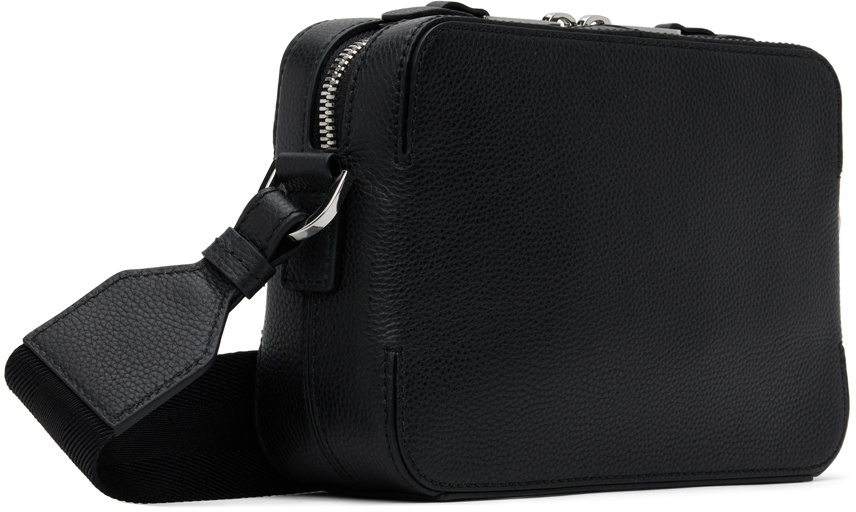 BOSS Black Leather Messenger Bag BOSS