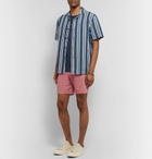 Club Monaco - Baxter Stretch Linen and Cotton-Blend Chambray Shorts - Brick