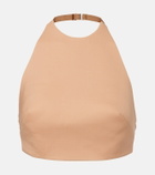 Mugler Wool-blend crop top