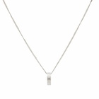 MM6 Maison Margiela Men's Number Logo Ring Necklace in Polished Silver 