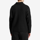 Homme Plissé Issey Miyake Men's Knit Button Down in Black 