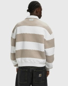 Axel Arigato Shift Striped Sweatshirt white/beige Mens Hoody