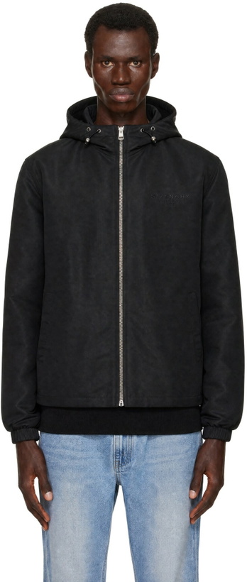 Photo: Givenchy Black Polyfaille Windbreaker Jacket