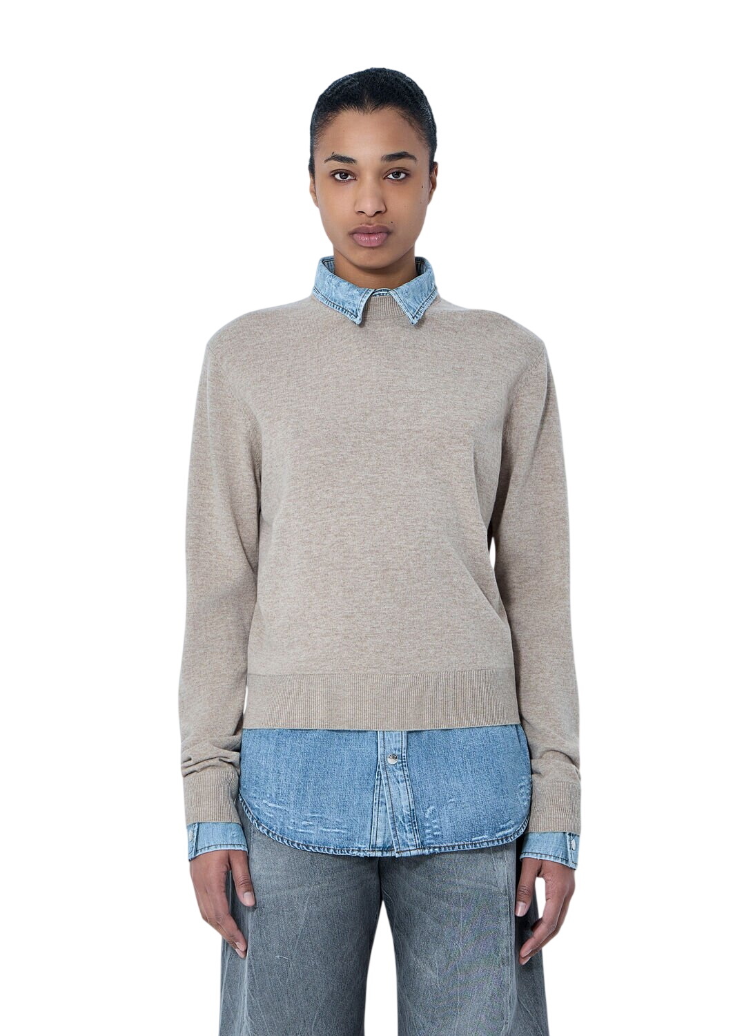 Alexander Wang.t ストレッチニットジャカードロゴタンク T by Alexander Wang Grey Inner Tank Raglan Sweater T by Alexander Wang