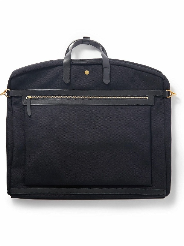 Photo: Mismo - Leather-Trimmed Canvas Suit Carrier