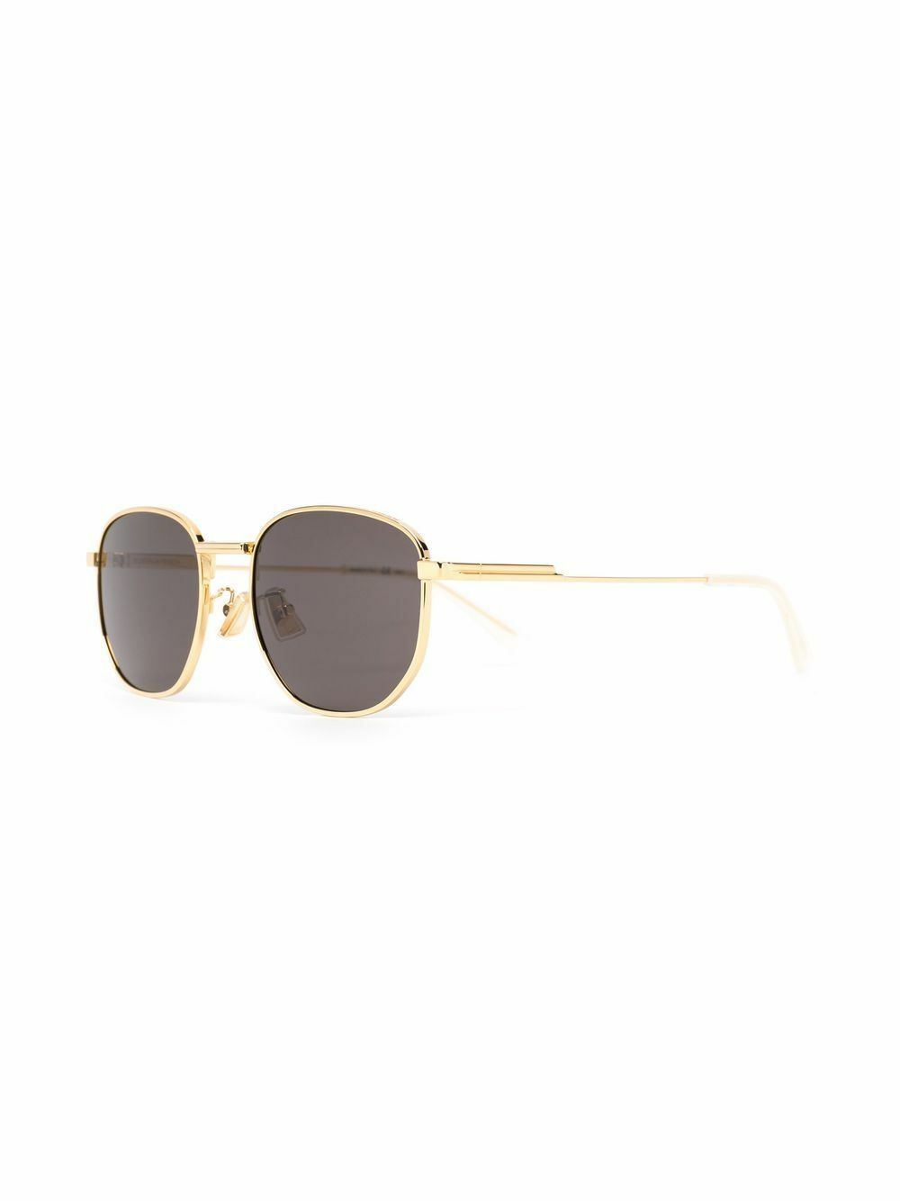 Bottega Veneta Eyewear Gold-Tone Round Frame Sunglasses