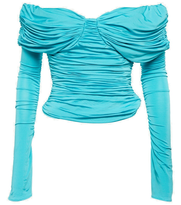 Photo: Giuseppe di Morabito Gathered off-shoulder top