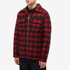 A.P.C. Men's Ian Check Shirt Jacket in Red
