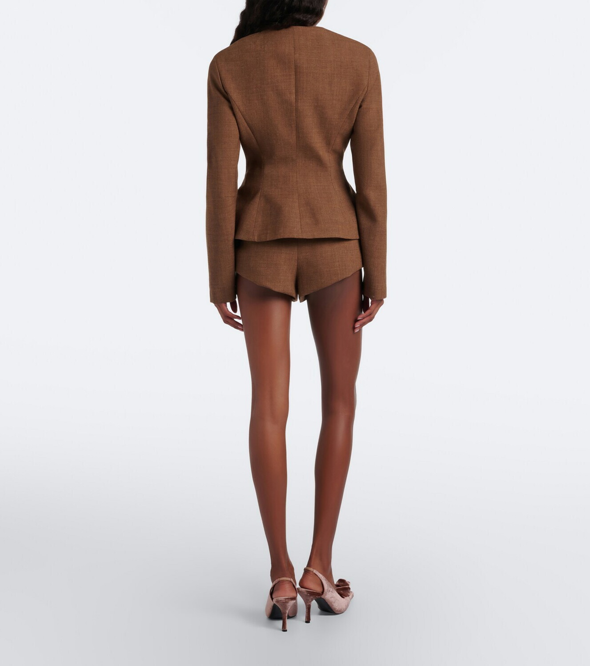 Magda Butrym Belted virgin wool shorts