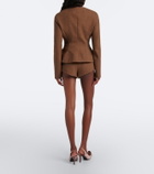 Magda Butrym Belted virgin wool shorts