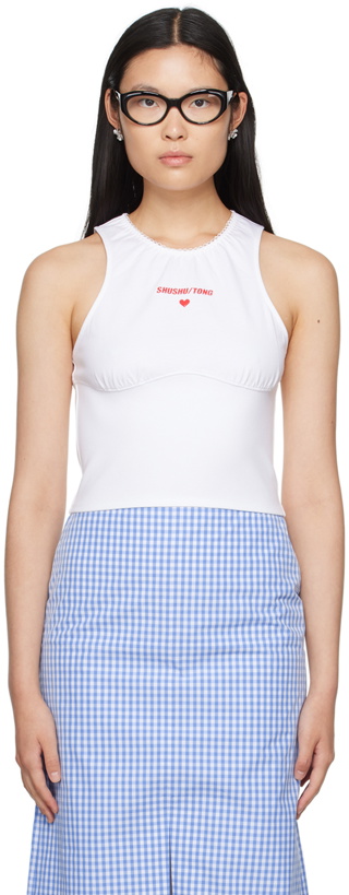 Photo: Shushu/Tong White Bonded Tank Top