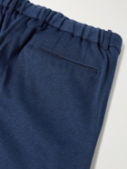 Incotex - Slim-Fit Double-Faced Cotton-Blend Trousers - Blue