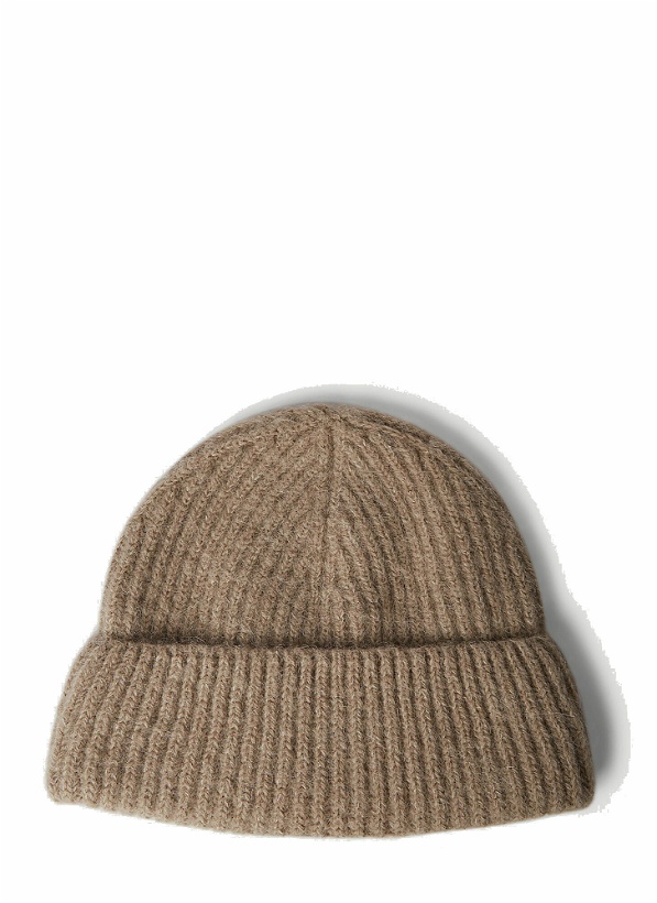 Photo: Ribbed Beanie Hat in Beige