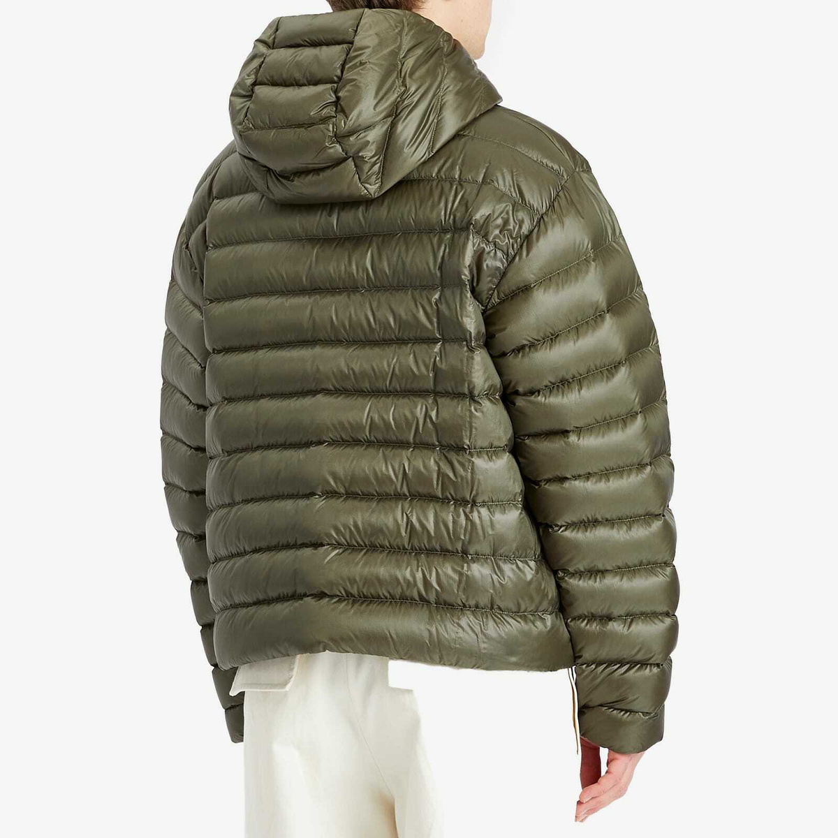 Jil Sander+ Men's Regular Fit Hooded Lightweight Down Blouson in Pickle