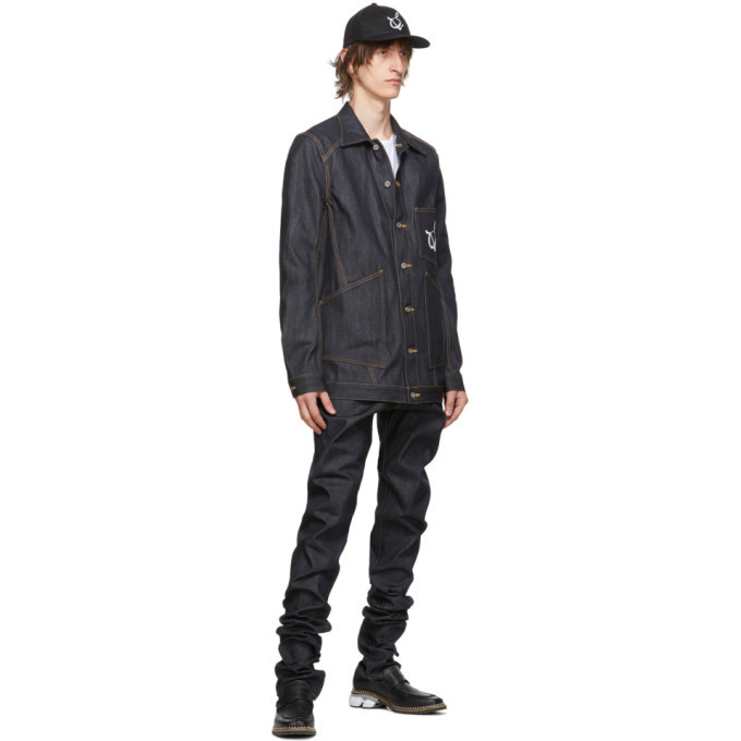 Sulvam Navy Denim Jacket Sulvam