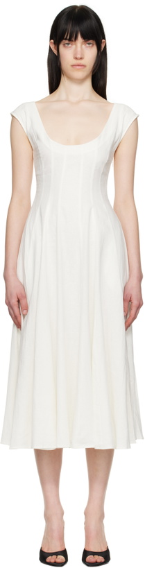 Photo: GUIZIO White Leila Midi Dress