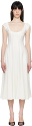 GUIZIO White Leila Midi Dress