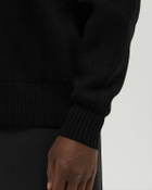 ØLÅF OVERSIZED KNITTED POLO Black Mens Pullover