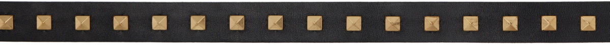 Ernest W. Baker Black Studded Leather Belt