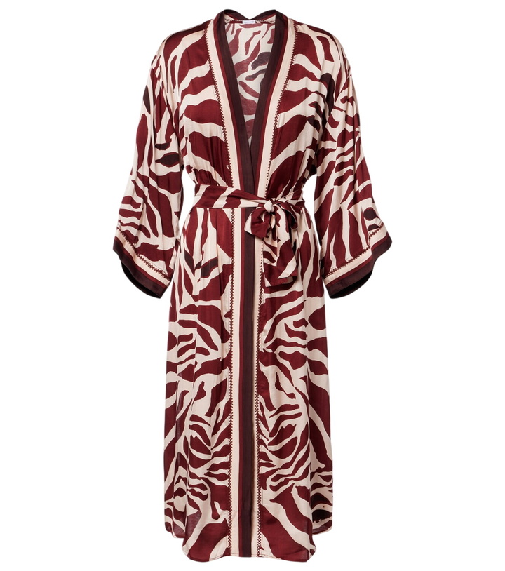Photo: Poupette St Barth Erica printed satin kaftan