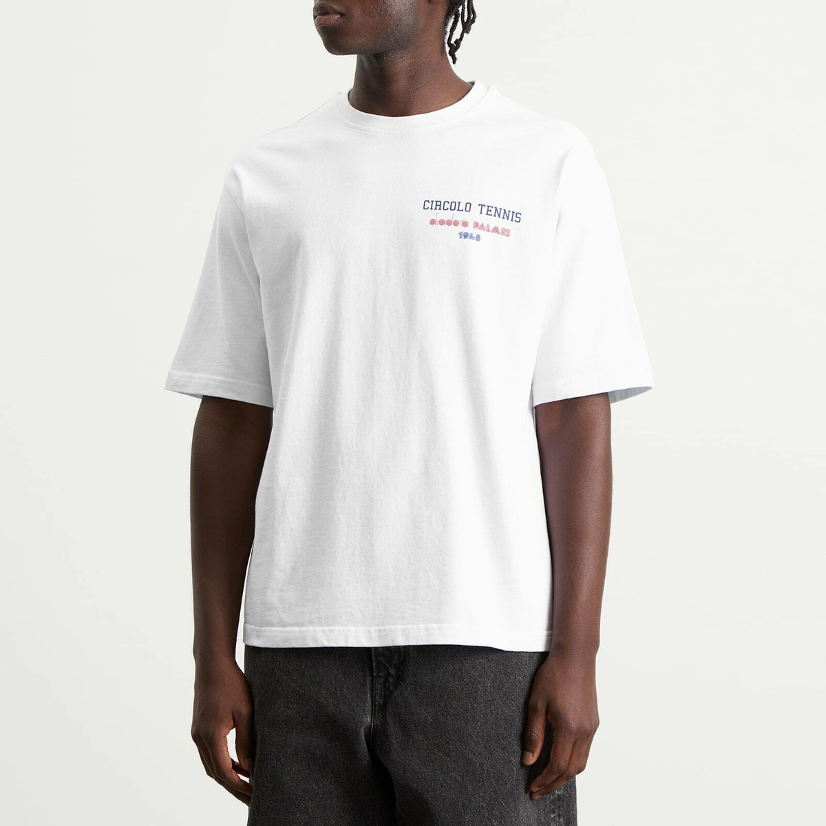 Diadora Men's x Palmes Legcay II T-Shirt in Optical White