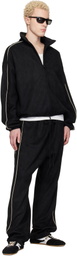 Fear of God ESSENTIALS Black Faux-Suede Fleece Signature Modern Track Jacket