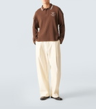 Bode Geneva waffle-knit cotton polo sweater