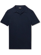 Giorgio Armani - Mercerised Stretch-Jersey Polo Shirt - Blue